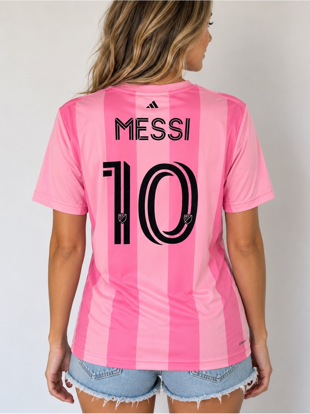 adidas Inter Miami Messi #10 Pink Jersey Women’s LG AEROREADY